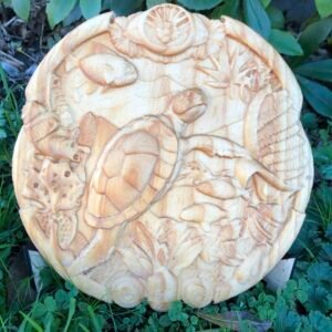 sea turtle carving
