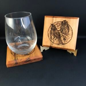 set of 4 coasters (tui & morepork)