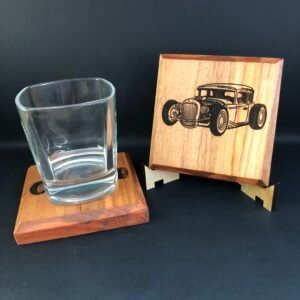 set of 4 coasters (hotrod)
