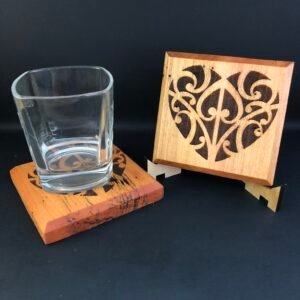 set of 4 coasters (aroha heart)