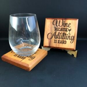 set of 4 coasters (adulting is hard fill)