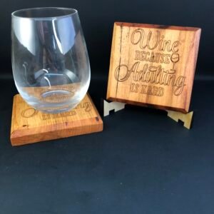 set of 4 coasters (adulting is hard line)